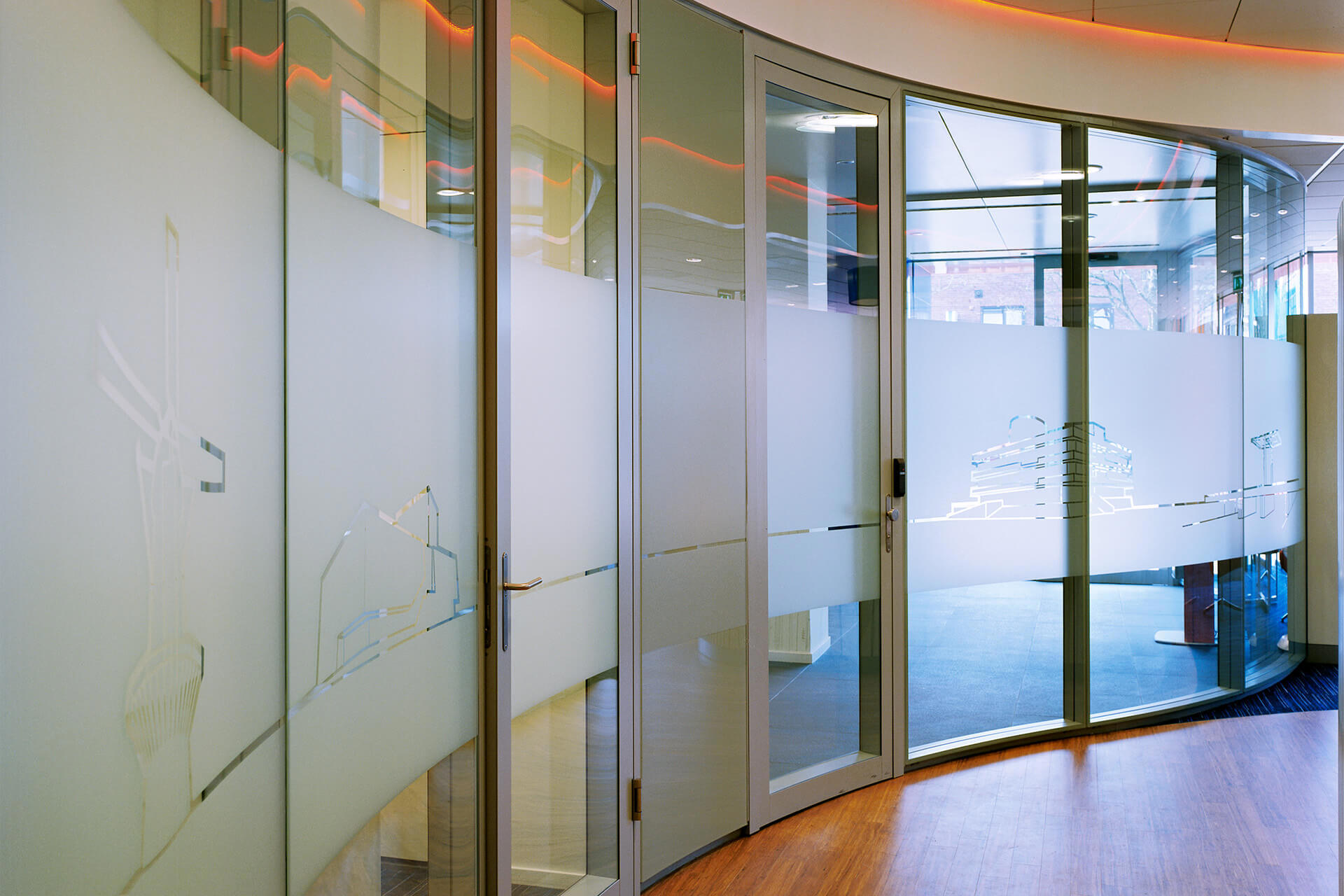 Rabobank Doetinchem glazen wanden met folie